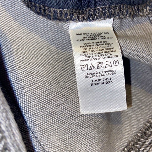 LOFT Frayed High Rise Jeans - Gray Wash - Picture 6 of 6